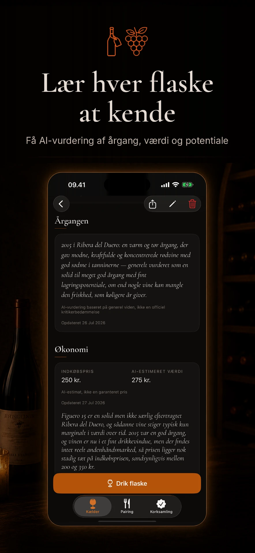 Coco Vino vurdering af en vins årgang og værdi